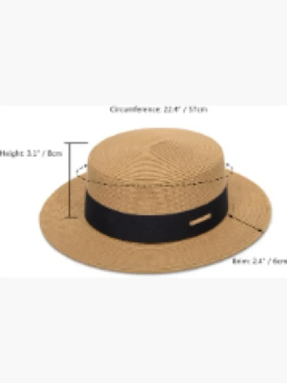 Wide Brim Porkpie Fedora UPF50 Panama Jazz Hat for Beach Hiking